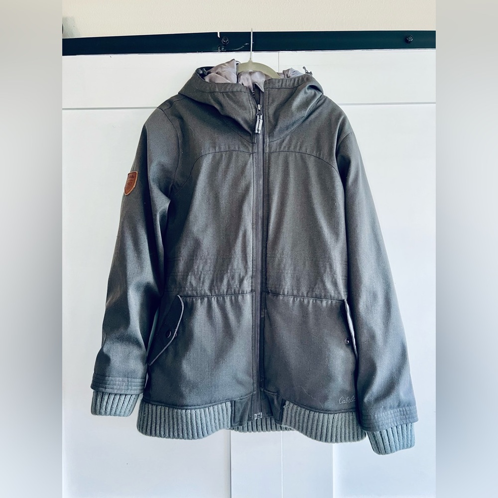 Cabela's Gray Hooded Winter Coat